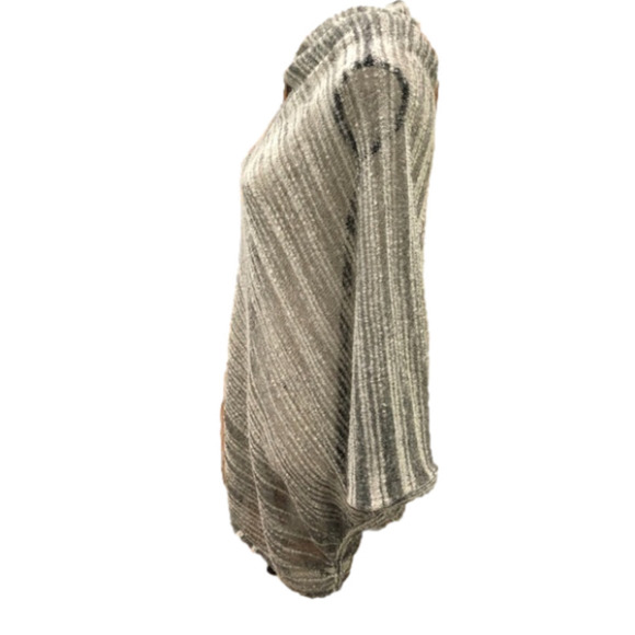 𝅺Anthropologie Sparrow Gray Wool Alpaca Poncho Sweater, One Size - Picture 6 of 10